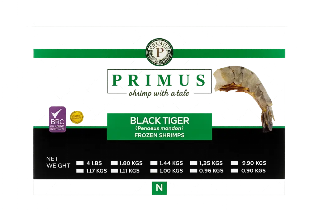 Primus black tiger diepvriesgarnalen 13/15