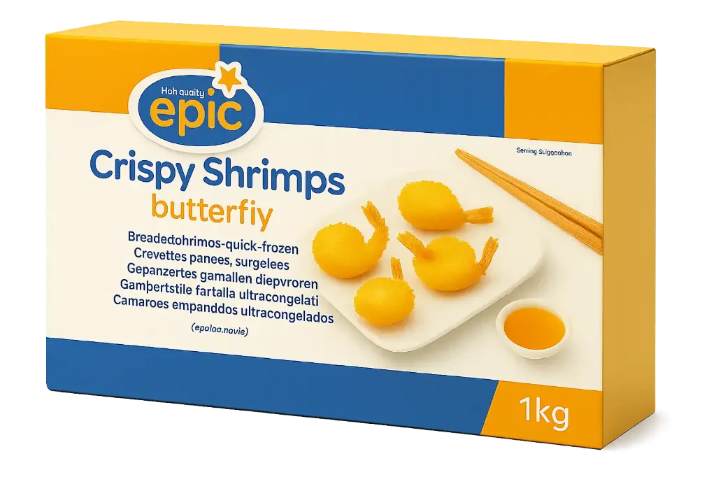 Epic Crispy Shrimps Butterfly 46-55 stukken (1kg)