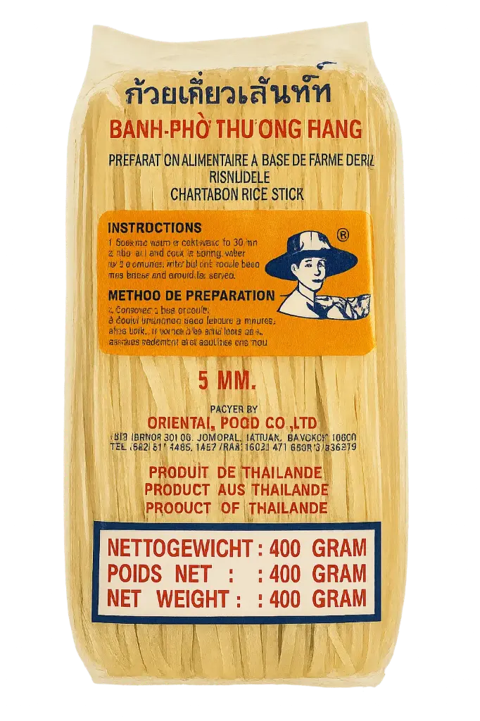 Chantaboon rijst noedels/stick 5mm (400 gr)