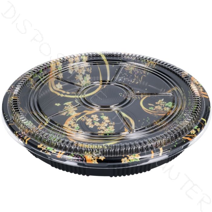 Sushi tray rond 31 - doos (100 stukken-321x321x48mm)