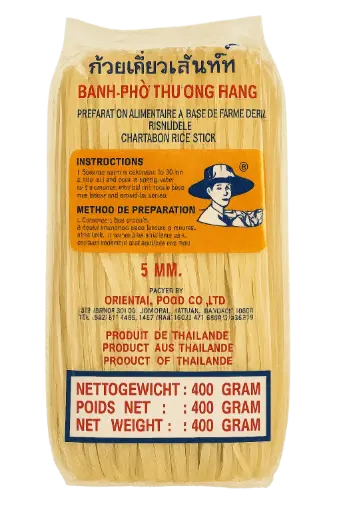 Chantaboon rijst noedels/stick 5mm (400 gr)