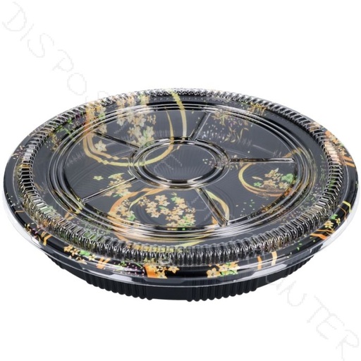 Sushi tray rond 31 - doos (100 stukken-321x321x48mm)